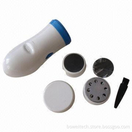 Pedi spin electric callus remover removes dry, rough skin and unsightly calluses from feet in second